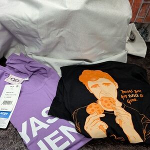 Graphic T-Shirt - Black and Orange Set Of 2